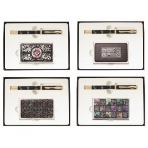 금장 수성펜 사방신과 삼족오 자개 명함케이스