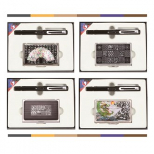 외국인선물 만년필 훈민 부채 금속 명함케이스