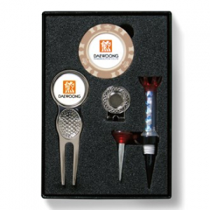 칩볼마커+그린보수기 (실버) +볼마커 (실버) + 자석티 세트