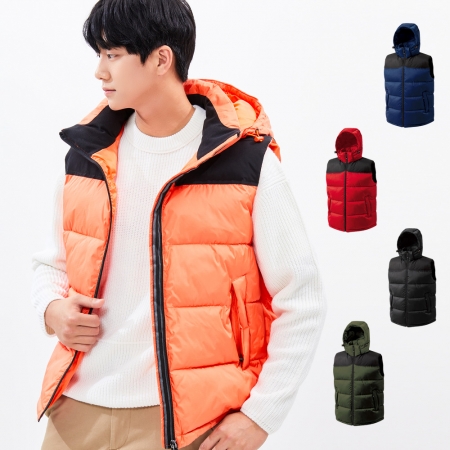매직 헤비 후드 패딩 조끼 탈착형 LD95 #2