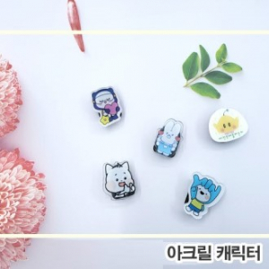 아크릴 캐릭터 마스크 걸이- 자석형 // 주문제작