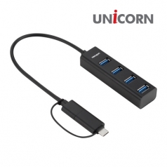 유니콘 TH- 500AC C타입 /A타입 겸용 USB 3.1 4포트 허브