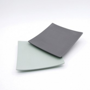 에코키친 스트라이프 정사각 접시 (중) KA0323