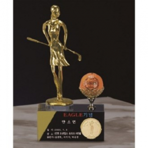 금속 크리스탈 골프트로피 43
