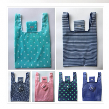 랜덤 패턴 컬러 접이식 장바구니 시장가방 #2