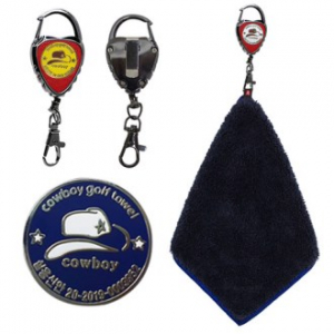 알바트로스 CB 볼마크 골프타올 + 자석홀더 + 볼마커, 스포츠타올 세트 1 베이직