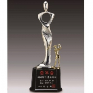금속크리스탈 실버 휴먼 골프트로피 64