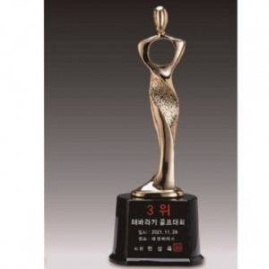 금속크리스탈 브론즈 휴먼 트로피 65