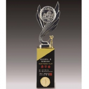 금속크리스탈 실버 세계지도 골프트로피 67