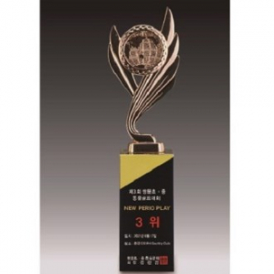 금속크리스탈 브론즈 세계지도 골프트로피 68