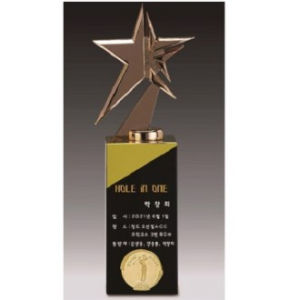금속크리스탈 브론즈 별 골프트로피 75