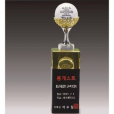 금속크리스탈 골프공 골프 트로피 85