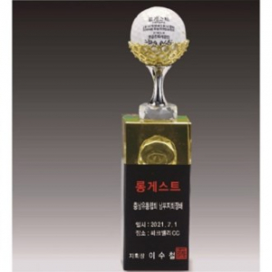 금속크리스탈 골프공 골프 트로피 85