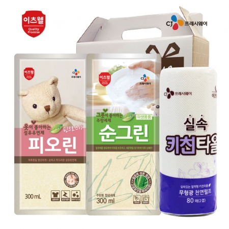 CJ이츠웰 피오린,순그린,키친타올3종세트 #2