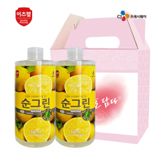 CJ 순그린 레몬 주방세제 2종 세트 500ml (캡형)