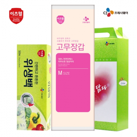 CJ이츠웰 위생백,고무장갑 2종세트 #2