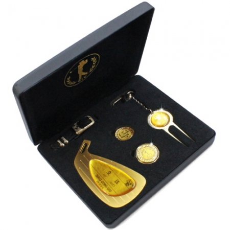 VIP 골드 네임텍 보수기 세트 (네임텍 1개+그린 보수기 1개+볼마커 1개+클립 1개+가죽벨트 1개+고급 하드케이스) #2