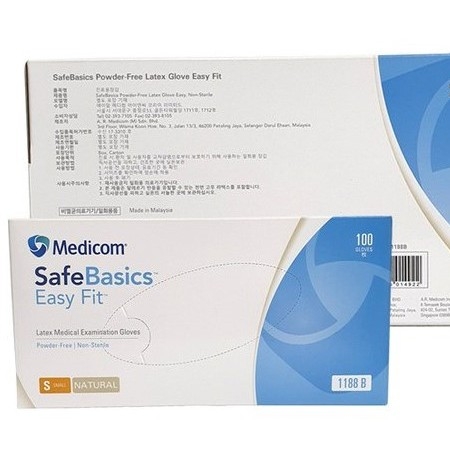 메디컴 이지핏 라텍스 장갑 100매 #2