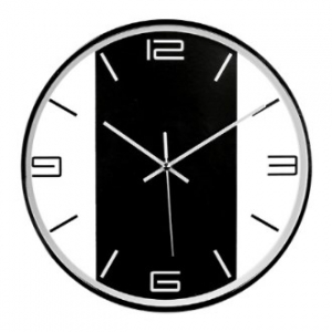 투유 크롬 투명 벽시계 300