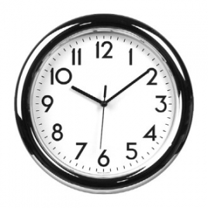 국대 라운드 크롬 벽시계 270