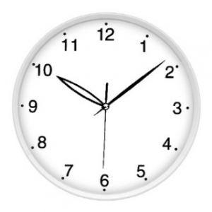 미소 화이트 벽시계 280