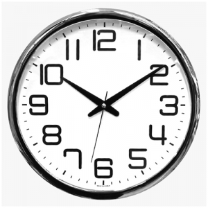 사모 크롬 벽시계 350