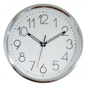 국대 심플 입체 크롬 벽시계 무소음290