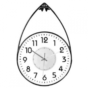 나래 크롬 입체 숫자 투명 걸이벽시계 300