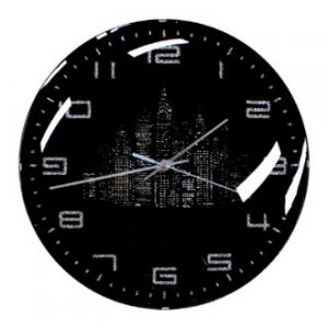 야경 볼록 (실버) 벽시계 295