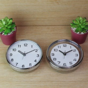 크롬 원형 흡착 시계