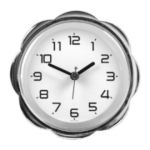 크롬 플라워 투명 흡착 시계