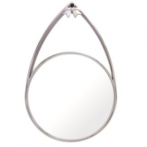 리본 크롬 벽걸이 거울 300