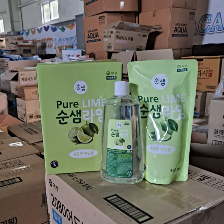 애경 주방세제 순샘 라임 500g+300ml 선물세트 #2