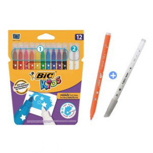 빅 컬러 앤 지우개 사인펜 12색