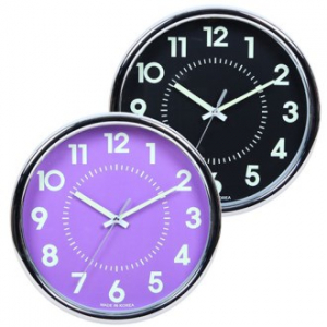 야광크롬 벽시계 280