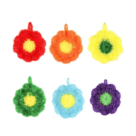 꽃 아크릴 수세미 주방 설거지 #2