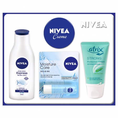 니베아 바디 기획 세트 (바디로션 + 핸드크림 2 + 립모이스춰 립케어) #2