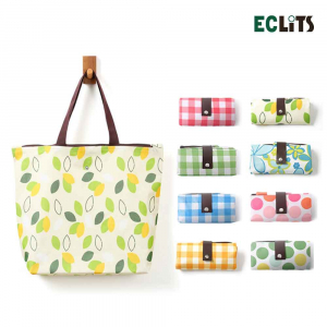 세븐몰 옥스퍼드 패턴 장바구니 에코백