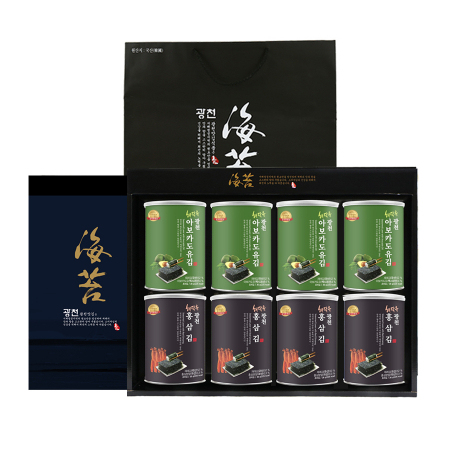 명품 광천김 프리미엄 8캔 김 선물 세트 #2