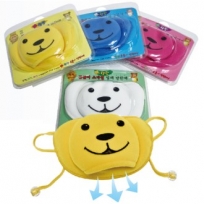 곰돌이 스마일 입체 방한대 마스크 - 유아용