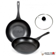 셰프라인 리빙앤쿡 다이아몬드팬 3종 (팬28cm , 웍28cm , 뚜껑)