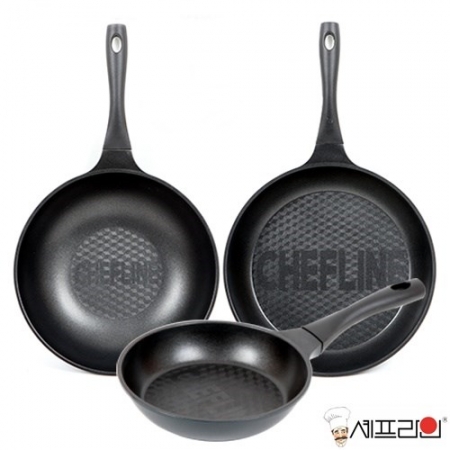 셰프라인 리빙앤쿡 다이아몬드 후라이팬 3종 (팬20cm , 팬30cm , 궁중30cm) #2