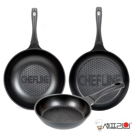 셰프라인 리빙앤쿡 다이아몬드 후라이팬 3종 (팬20cm, 팬28cm, 궁중28cm) #2