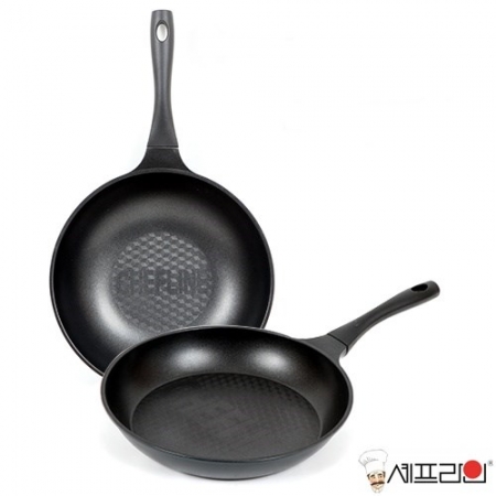 셰프라인 리빙앤쿡 다이아몬드 후라이팬 2종 (팬30cm , 궁중30cm) #2