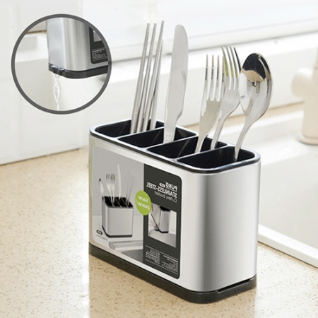 푸코 스텐 사각수저통 4구 #3