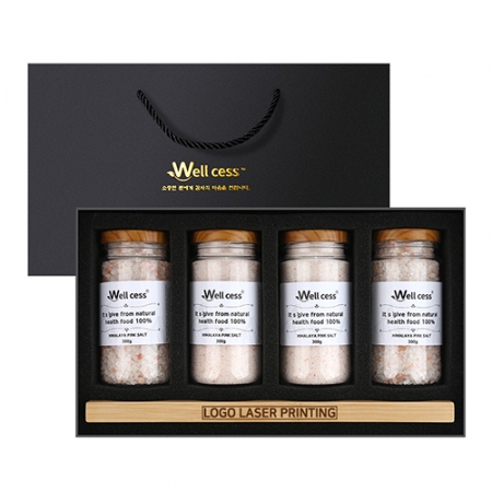 웰세스 WG-104S 히말라야 핑크솔트 소금 4종세트 [핑크솔트 고운입자 300Gx2, 핑크솔트 굵은입자 300Gx2] #2
