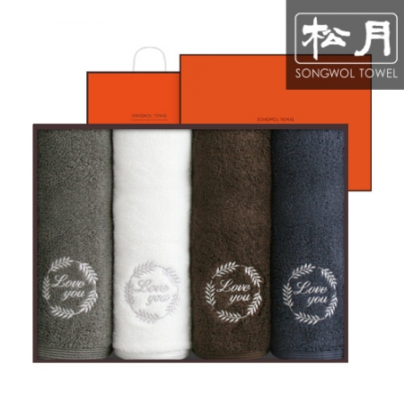 호텔 라운드 러브 타올 190g 4p #2