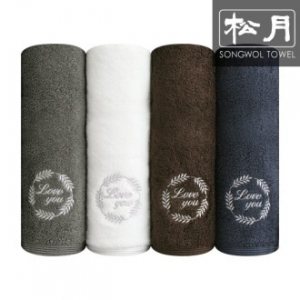 [송월타올] 호텔 라운드 러브 타올 190g 1p