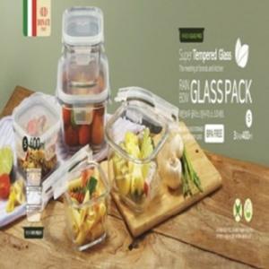 도나티 강화 정사각 혼합 5조 밀폐용기 세트