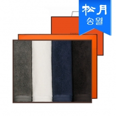 [송월타올] 호텔수건 에르모 170g 코마 40수 타올 4매 선물세트 (쇼핑백) 기념수건
